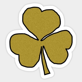 Small Gold Shamrock for St Patricks Day Sticker